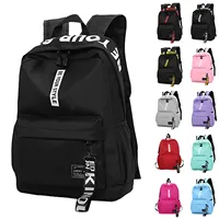 Mochila ligera de moda para estudiantes con logotipo personalizable, bolso informal de doble hombro, correa de hombro con arco, forro de poliéster Oxford
