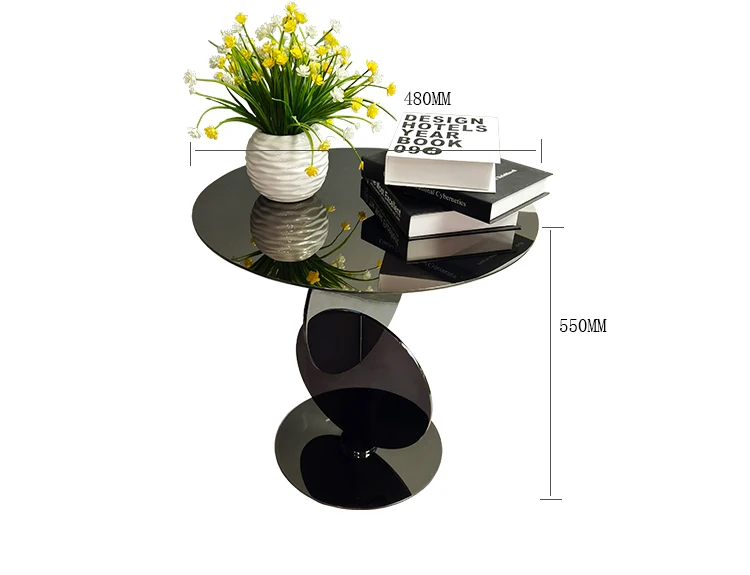 MJY Italian sofa stainless steel edge table light luxury corner table creative artistic coffee table