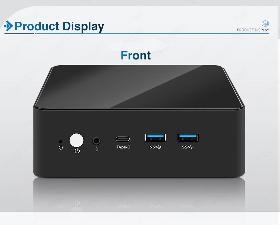 Topton Metal Office NUC NAS Mini PC Intel 3 N350 N95 Firewall Box Dual 2.5G LAN 2xNVMe DDR5 HDMI+DP+Type-C 3x4K HTPC Home Server