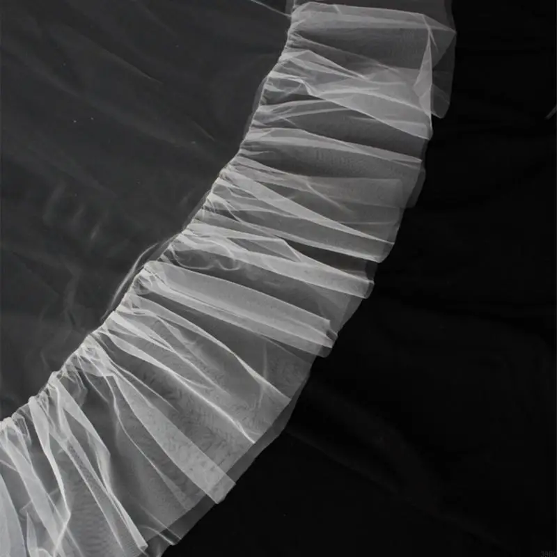 39BC Fingertip Bridal Headdress Veils Cathedral Wedding Veils Minimalists Women Veil for Special Occasion