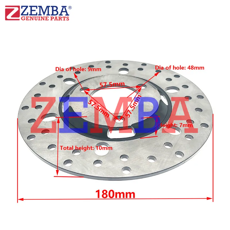 ROTOR de placa de freno de disco delantero, 4 agujeros, 180MM, para MBK BOOSTER CW50 BWS50 100 BUMP50 SPY50 ZUMA50 100 YW50 100 ZY125