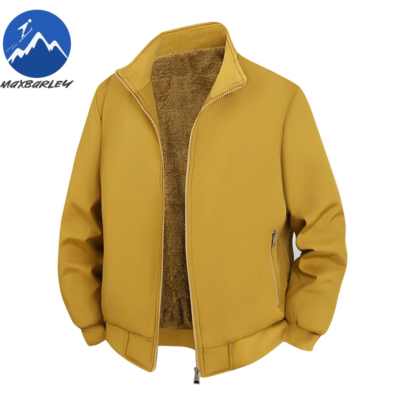 겨울 플리스 재킷 남성 패션 스탠드 칼라 아웃도어 작업용 두꺼운 따뜻한 파카 양면 착용 편안한 경량 지퍼 코트