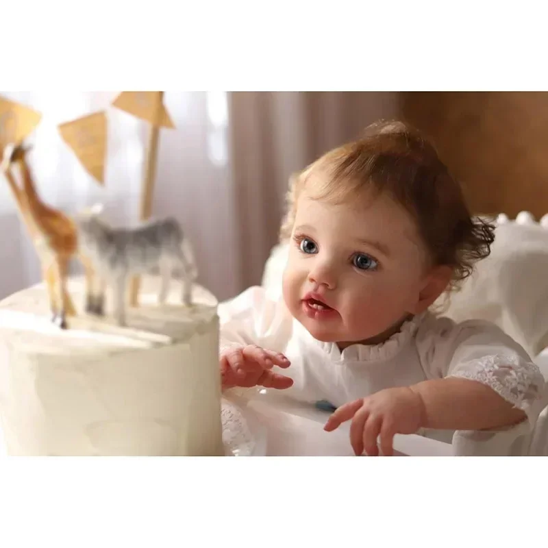 60CM Lottie Toddler Lifelike Reborn Baby Doll High Quality Hand Paint Multiple Layers with Visible Veins
