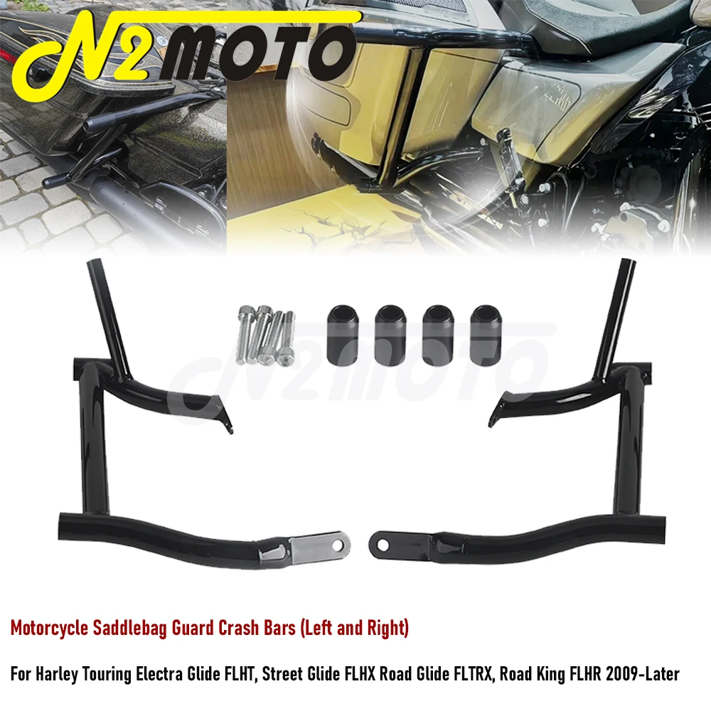 

Motorcycle Saddlebag Guard Crash Bars For Harley Touring Electra Glide FLHT Road Street Glide FLHX FLTRX Road King FLHR 2009-up