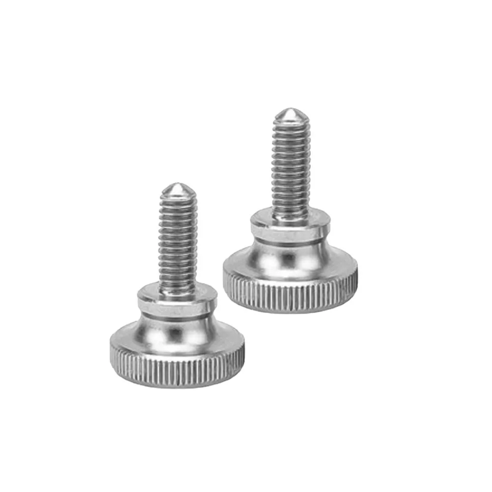 Screws 2pcs GB834 304 Stainless Steel Knurl Head Hand Tighten Glass Lock Thumb Screw Fasteners Hardware Home Improvement