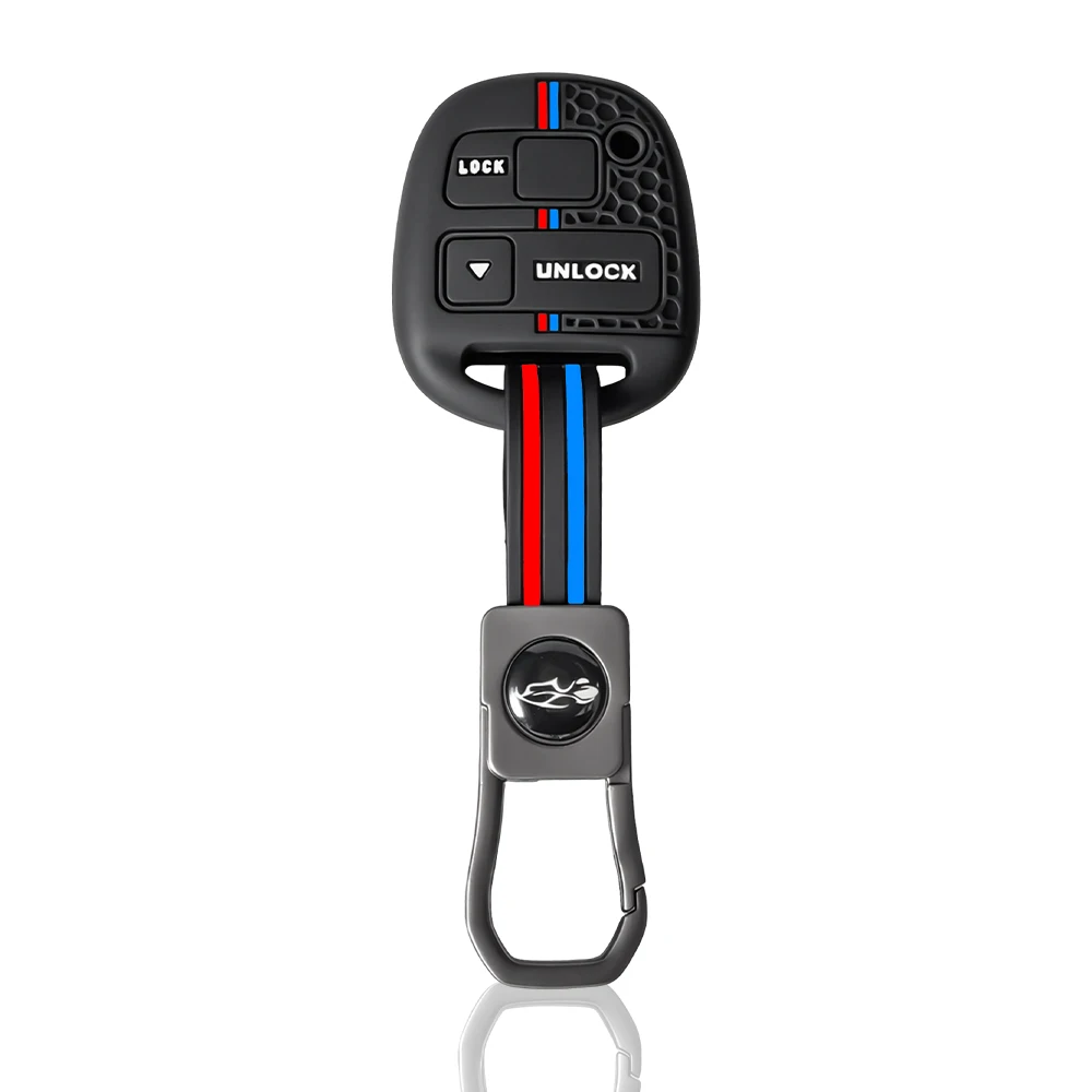 Silicone Car Key Cover Protect Case For Toyota Avensis Camry Corolla For Lexus 3 Button Remote Key Fob Shell Car styling