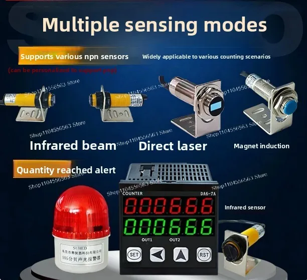 Photoelectric automatic sensing intelligent infrared digital counter