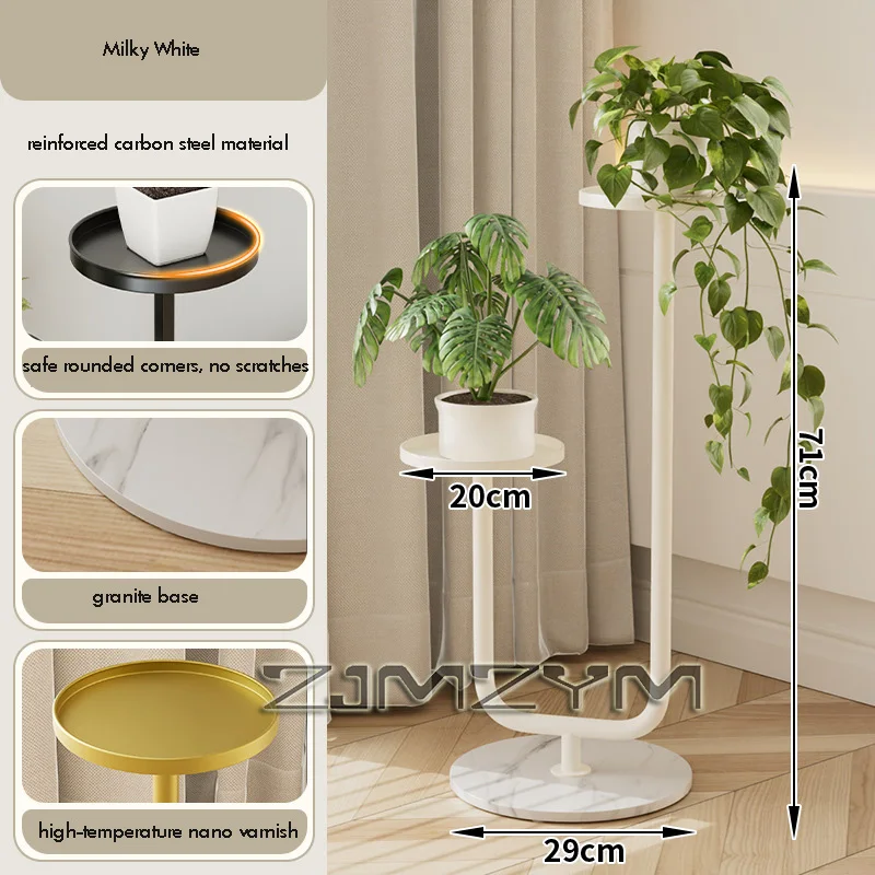 Metal Floor Stand Shelves for Balcony Living Room Flowerpot Vases Holder Plants Display Shelves Furniture Decoratives