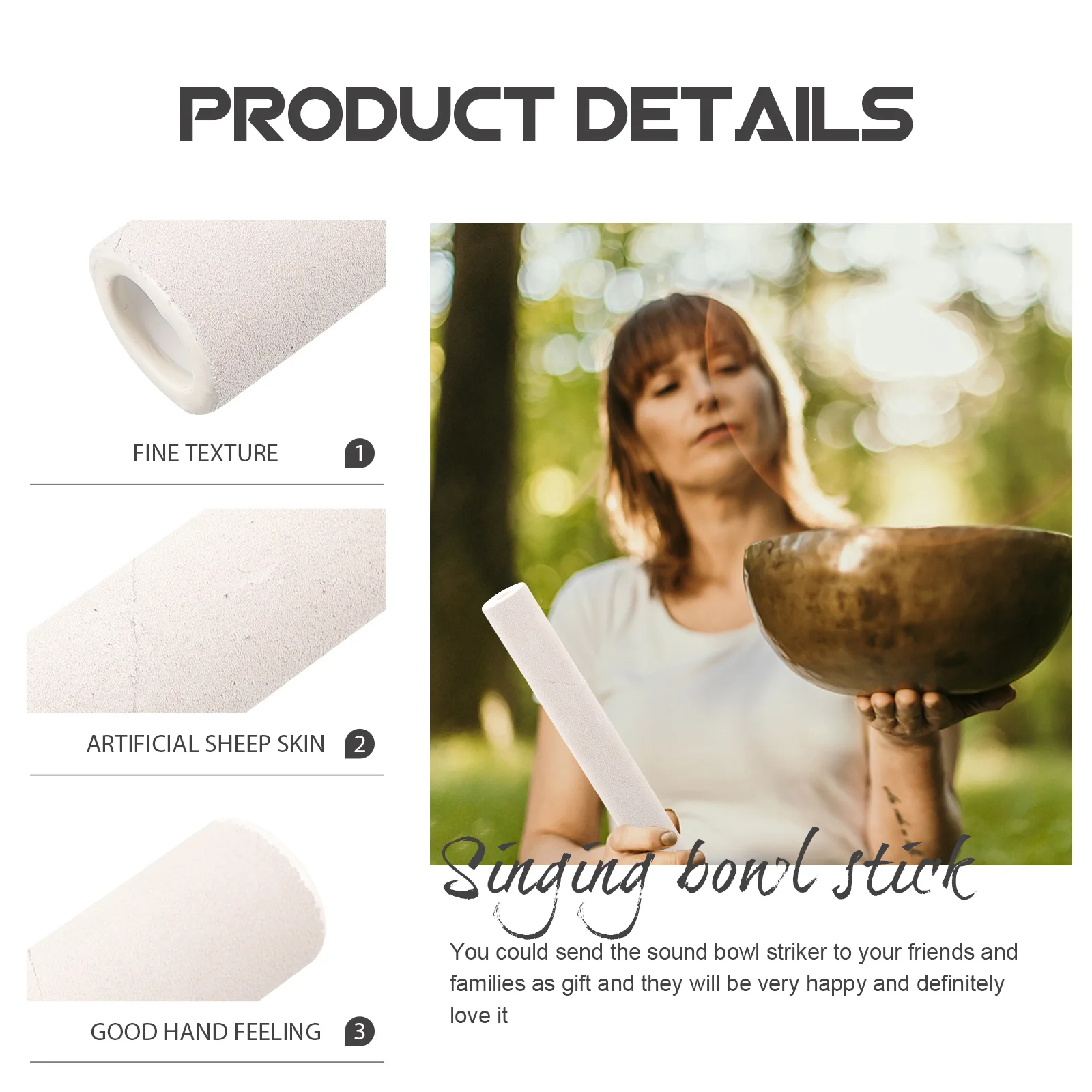 

Tip For Playing Stick Music Sound Bowl Mallet Artificial Sound Bowl Stick Accessory Accessory Tool