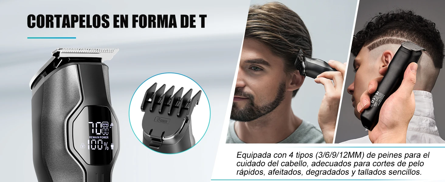 Kensen S30 Haarschneideset für Männer 4-in-1 Haarschneider Nasenhaartrimmer IPX7 Wasserdicht LED-Display Haarschneidemaschine für Friseure – Detail 3