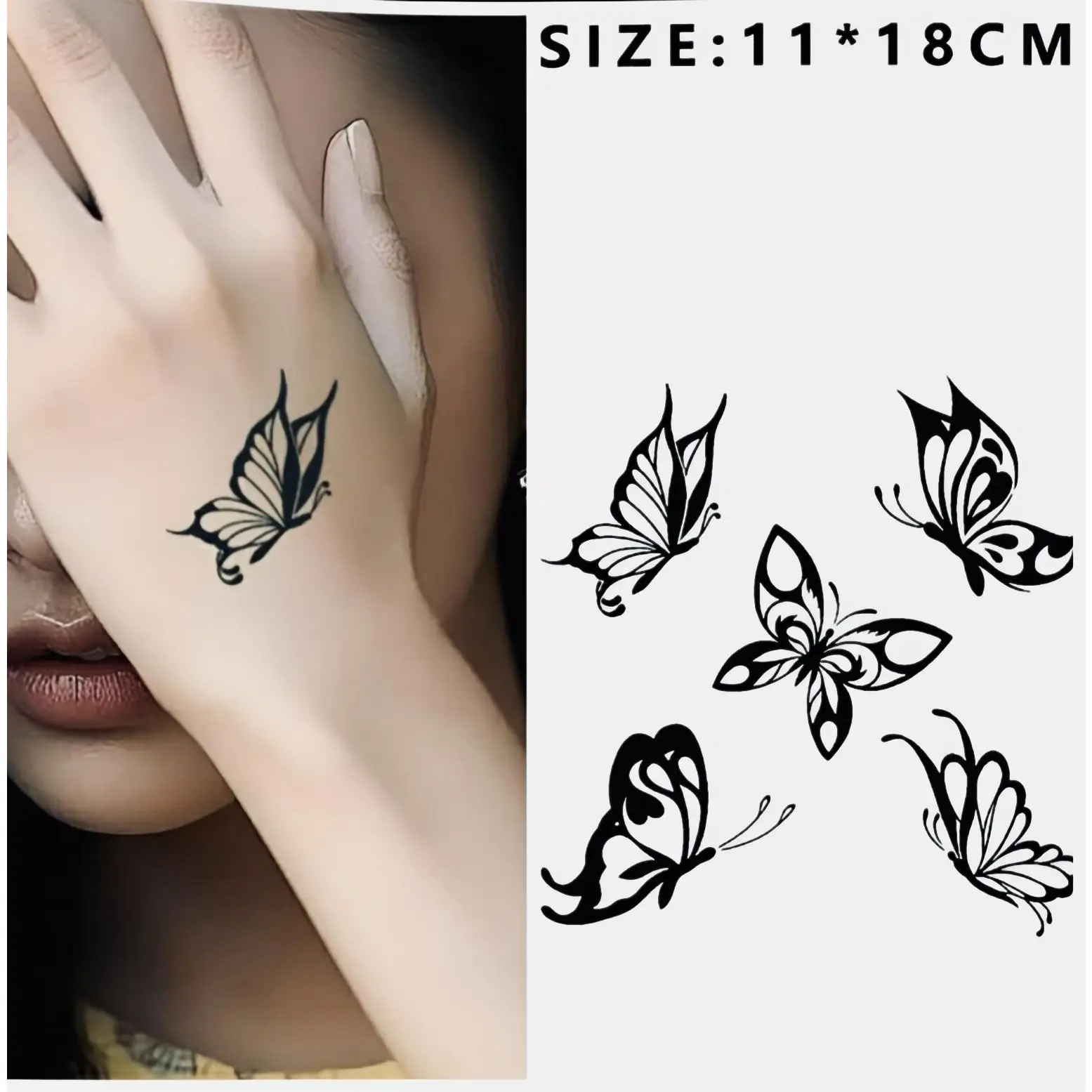 

Plain Butterfly Dreamweaving Temporary Tattoos,Tattoo Stickers,Waterproof Long-Lasting 15 Days,Semi-Permanent Fake Tattoo