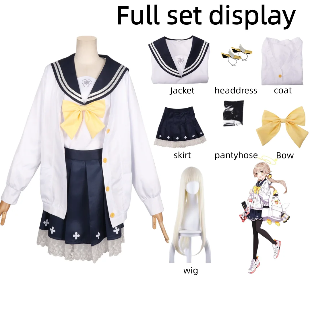 Blue Archive Women's Role Playing Costume JK Sailor School Uniform Full Set with Wig Anime Exhibition Halloween Party Dressing