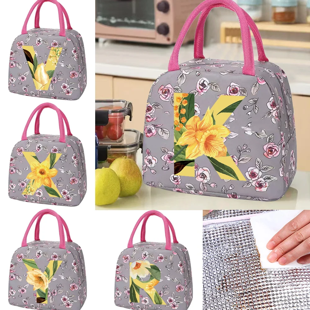 Insulated Lunch Bag Multifunctional Outdoor Travel Picnic Pack Office Worker, Student Lunch Bags Simple Practical Handle Bag