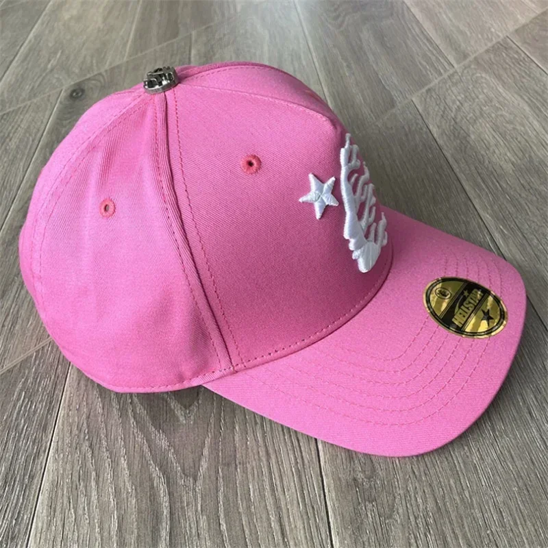 

24ss Pink Baseball Caps Embroidered Logo Adjustable Men Fitted Hat Women Baseball Cap