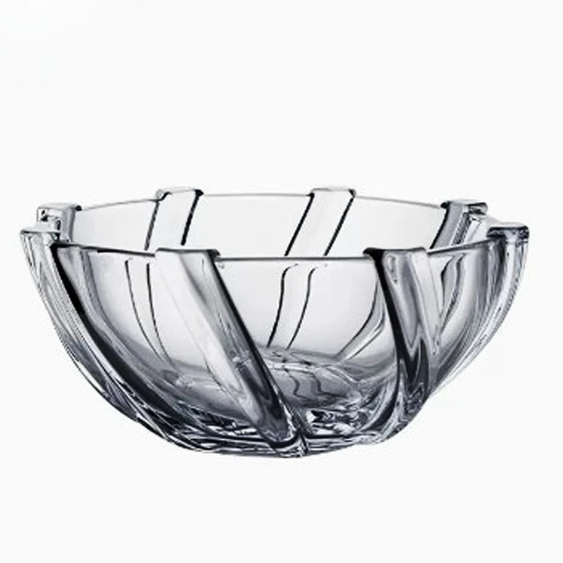 Crystal glass household fruit plate, candy dried fruit snack fruit bucket