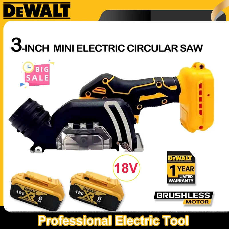 Dewalt 3 Zoll Mini-Winkelschleifer Kabellos 3 Zoll Elektrisches Schneidwerkzeug Kreissäge Elektrowerkzeug für Dewalt 18V Akku