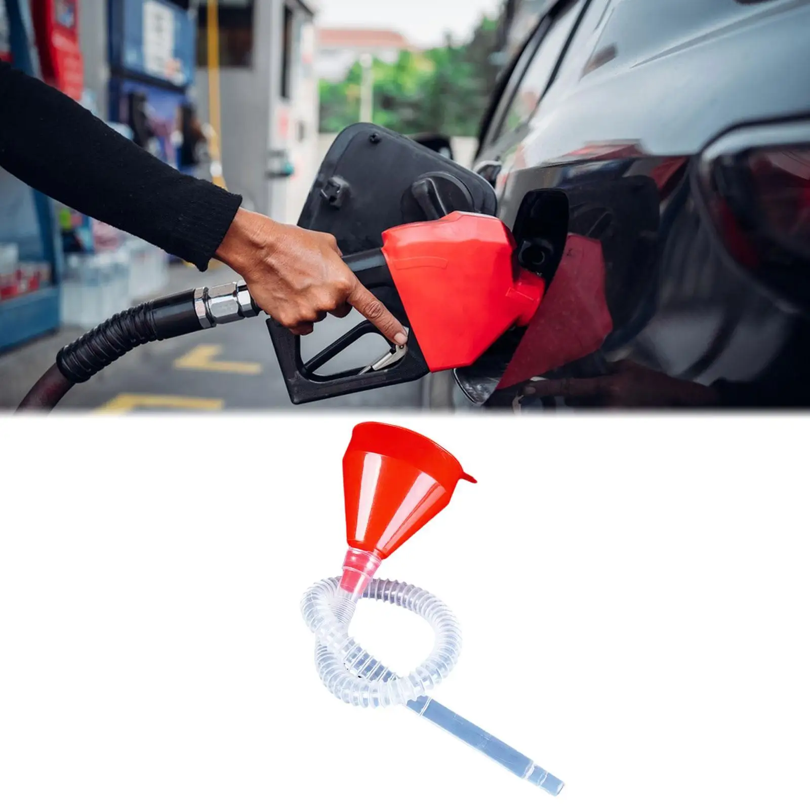 Generic Refueling Funnel Engine Long Funnel Anti Leakage for Automotive Use for Petrol Automotive Funnel Oil Funnel Fuel Funnel