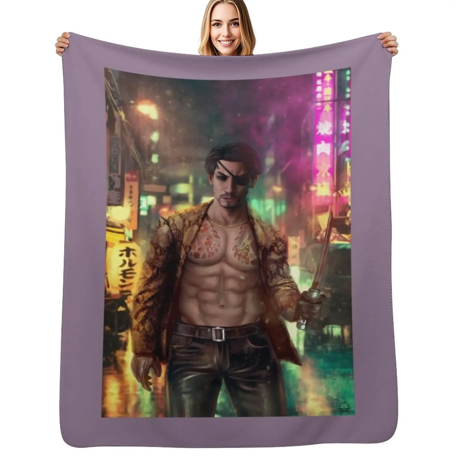 

Majima Goro Throw Blanket Heavy Sofa Quilt christmas gifts Blanket