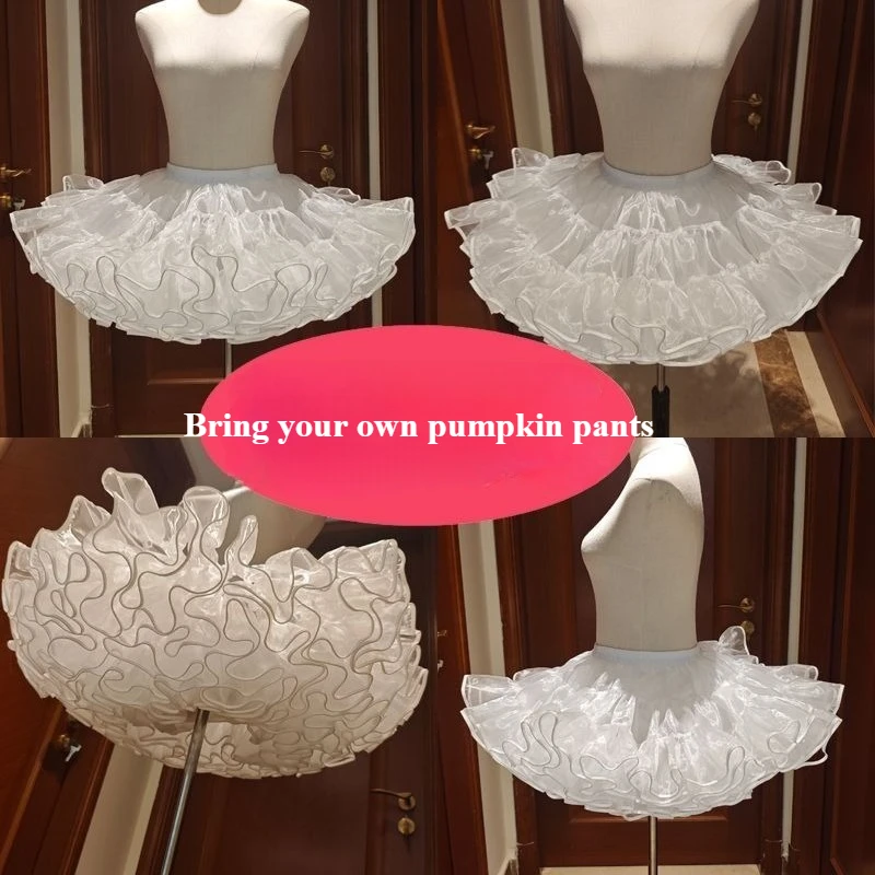 MAGOGO Lolita Bottoms Skirt White Petticoat Support Boneless Puffy Skirt Fluffy Soft Yarn Dress Crinolinas Cosplay Accessories