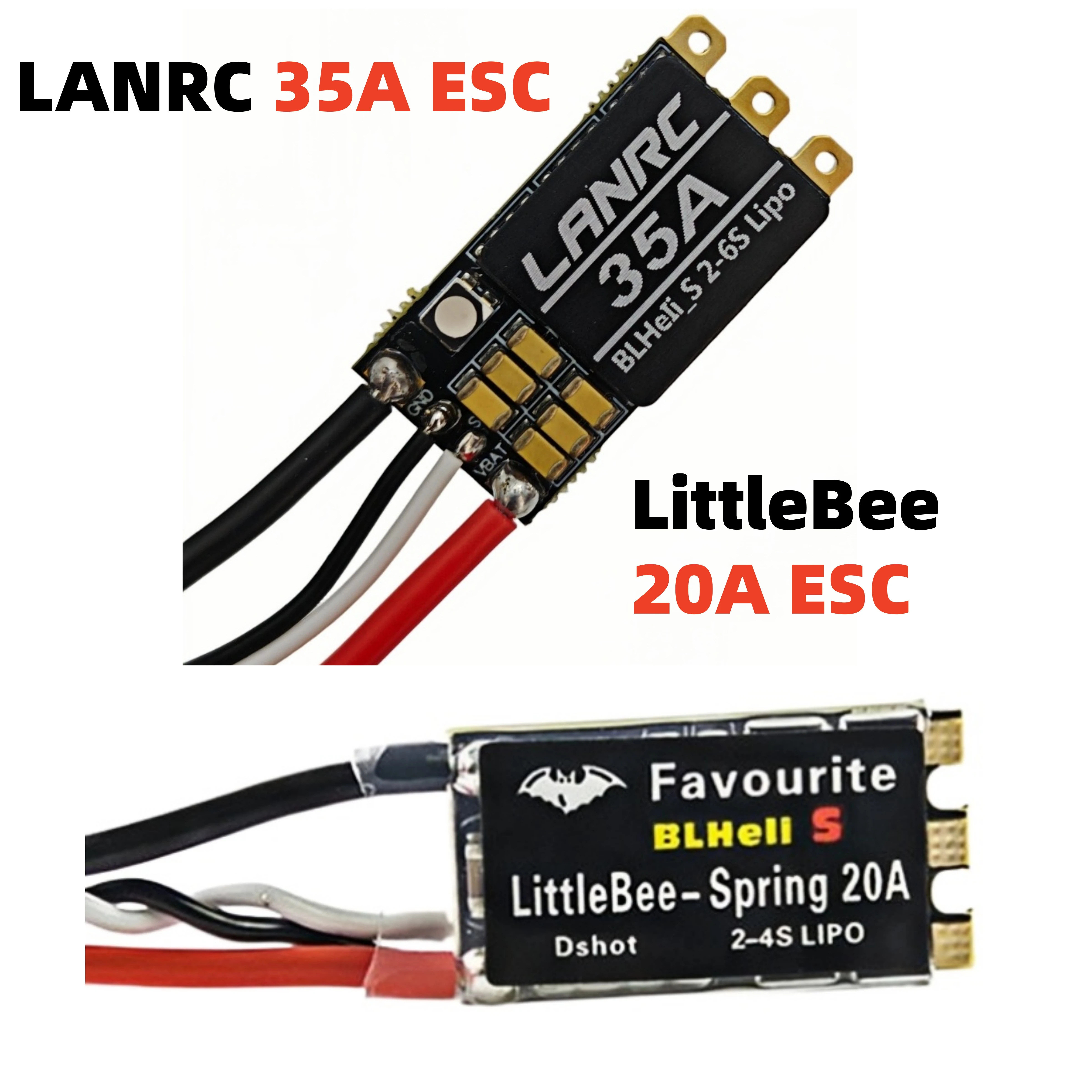 

4 шт./1 шт. Little bee Blheli-S бесщеточный ESC SPRING 20A 2 ~ 4S Lipo LANRC 35A 2 ~ 6S Lipo поддерживает Mulitshot DSHOT для RC FPV Drone