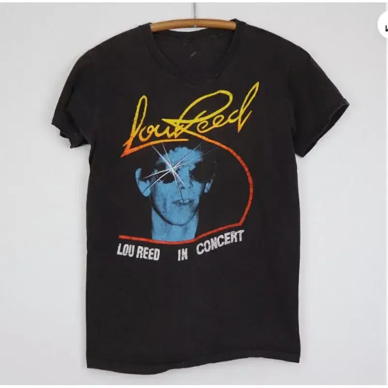 Lou Reed In Concert T Shirt Black Cotton Mother Day Best