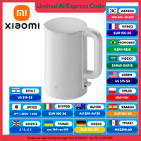 XIAOMI MIJIA Electric Kettle 3,Dual‑Layer Cool Body,1.7 L 316L Inner Stainless Steel,1800 W Fast Boil,CN Version With Adapter