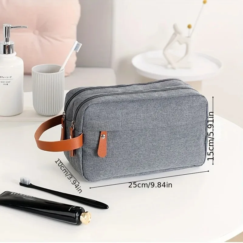 1 قطعة طوي معلقة الرجال السفر سعة كبيرة أدوات التجميل الترويجية حقيبة التخزين أكسفورد القماش حقيبة مستحضرات تجميل ضد الماء مزدوجة la