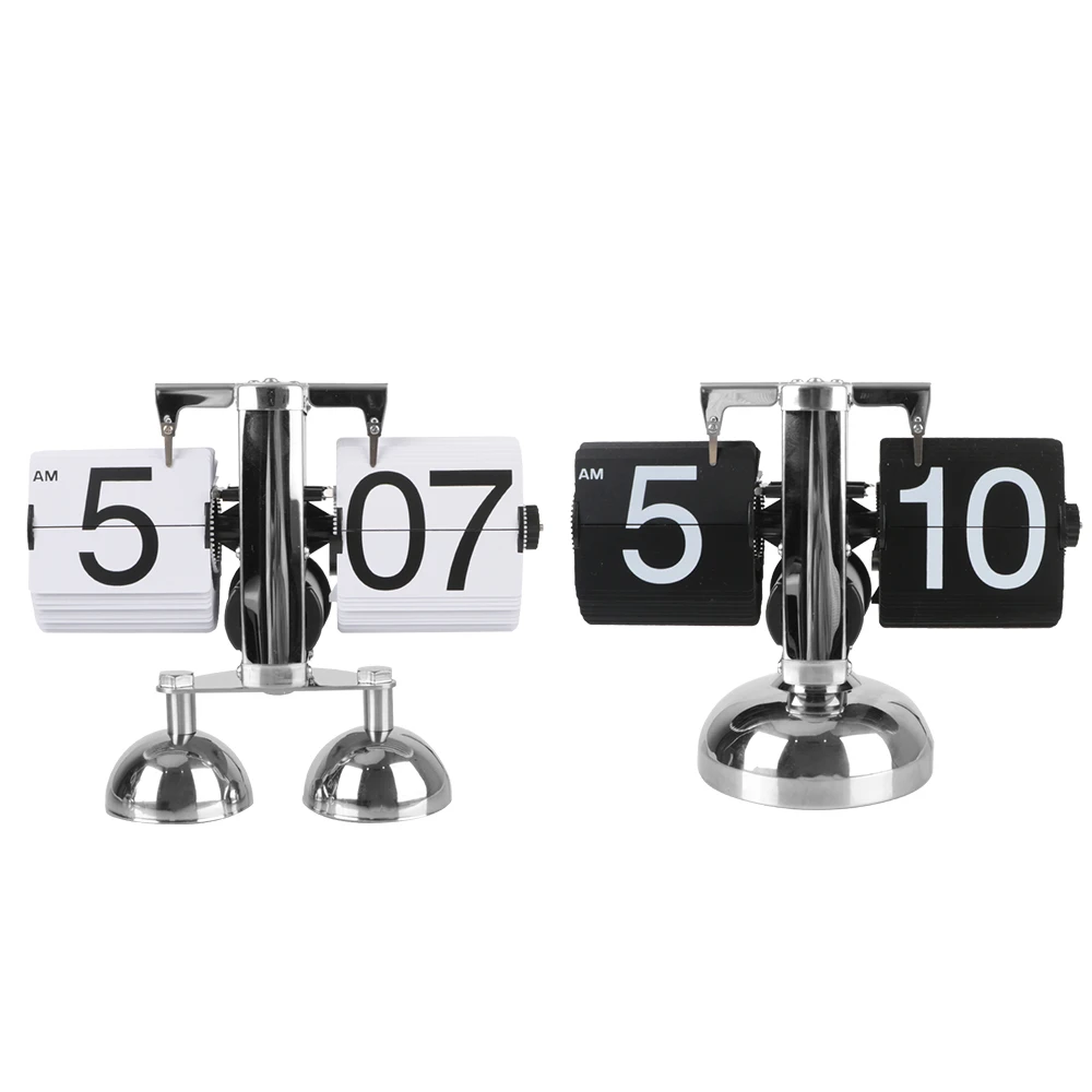 Operated Quartz Clock Retro Flip Clock Auto Flip Flip Internal Gear Operated Digital Clock Home Decors