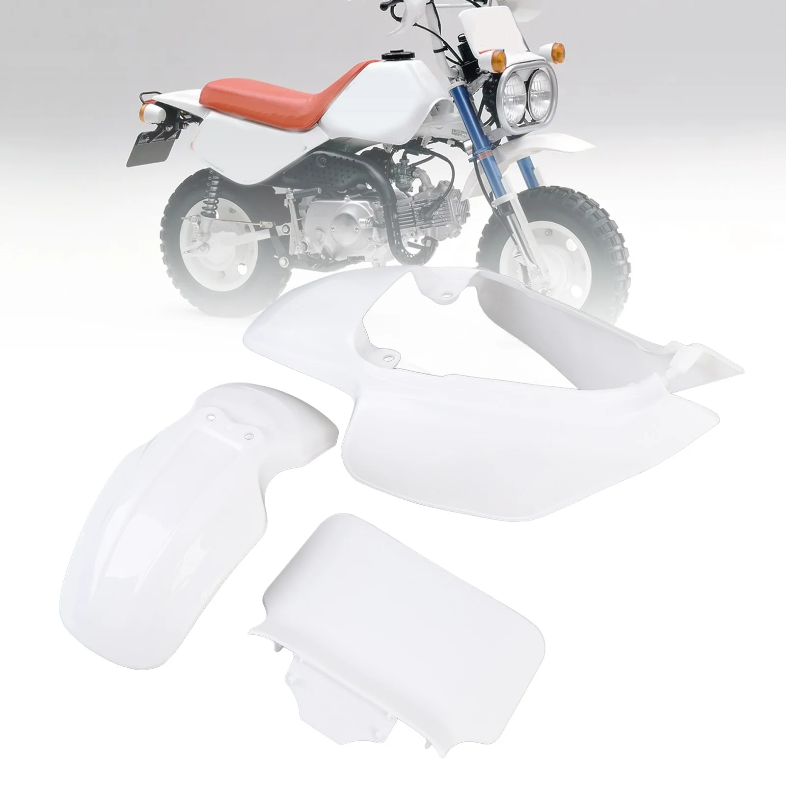 Motorcycle Mudguard Fairing Kit Front Mudguard Number Plate Body Panel Body Work Kit For Mini Pit Monkey Z50R Baja 1988-1999