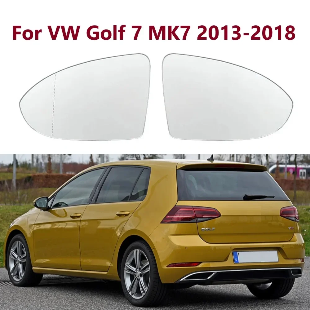 

5G0857521 5G0857522 For VW Gti Golf MK7 2014-2019 E-Golf 2014-2019 Left Right Heated Blind Spot Warning Wing Rear Mirror Glass