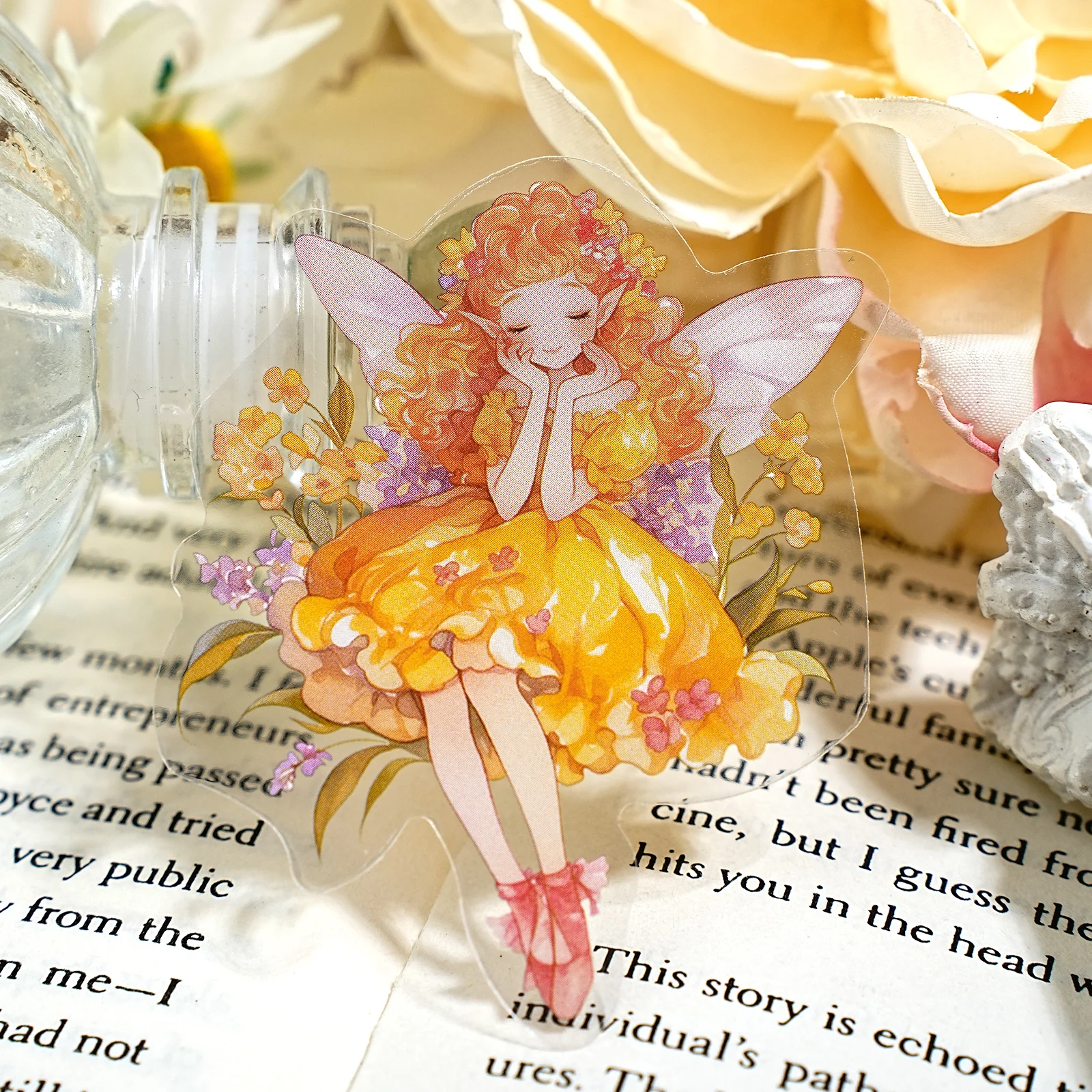 Etori Life Flower Hedge Fairyland Vintage Style Autumn Elf Pattern Pet Sticker Pack DIY Scrapbooking Supplies, Notebook, Phone Stickers, Photo Album, Handmade Artwork, Toy Stickers, Die-Cut Craft, Waterproof Decals