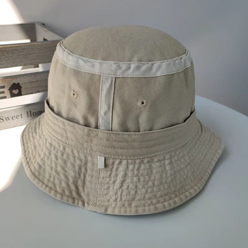 Korean New Big Head Plus Size Bucket Hat for Men Pure Cotton Bob Panama Fisherman Hat Man Women 59cm 60cm 62cm 63cm Sun Hat