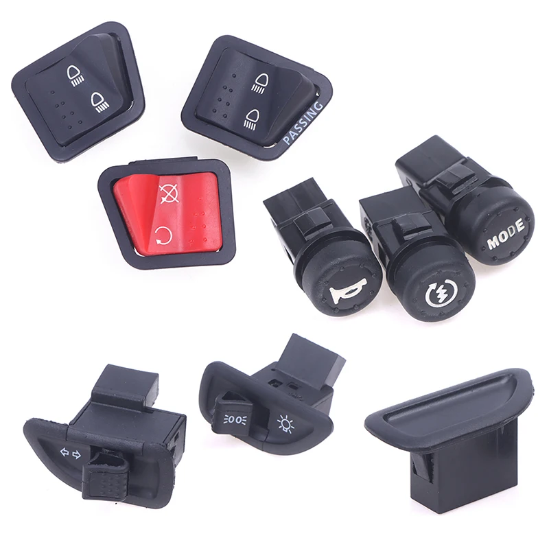 مفاتيح تشغيل كهربائية للدراجات النارية ، شعاع عالي ومنخفض ، إشارة انعطاف ، مجموعة أزرار ، جودة عالية ، أسود وأحمر ، 1: 1000 #4