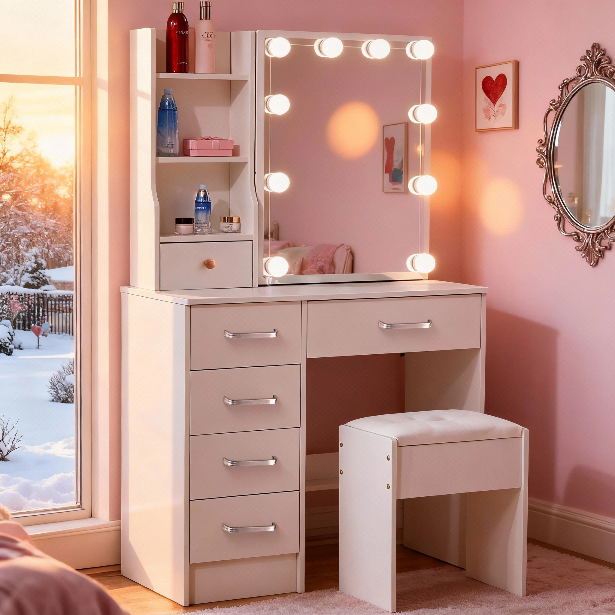 Modern White Dressi… - image