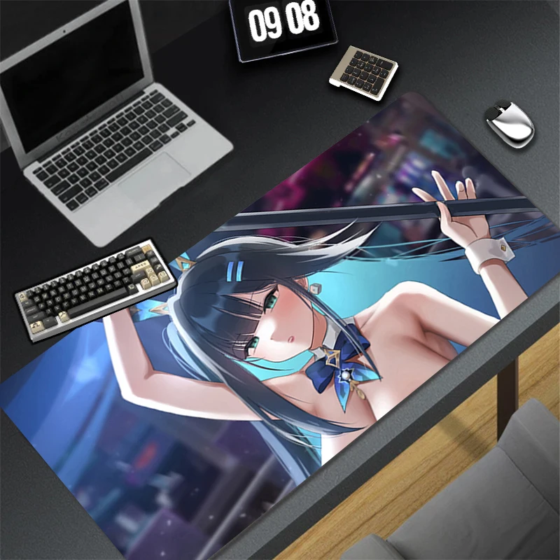 

Mouse Pad Black Survival Eternal Return Desk Mat Anime Play Mat Gaming Mousepad Speed Computer and Gamer Cabinet Keyboard Pad