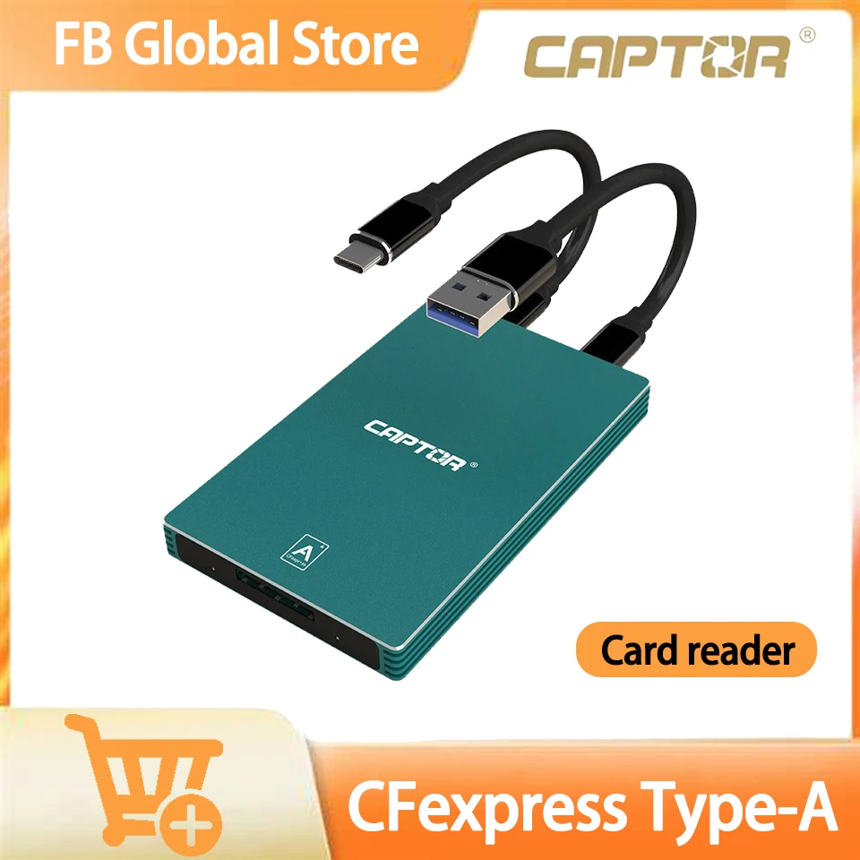 CAPTOR CFexpress Type-A USB 3.1 Gen2 10Gbps Type-C Interface Multi-system Compatible with High Speed Card Reader