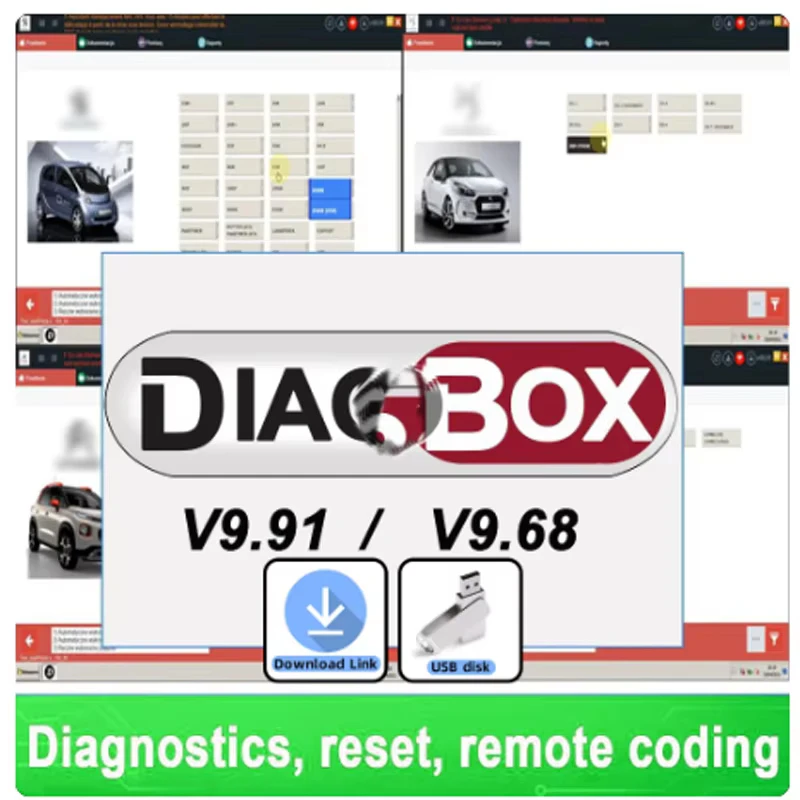 Herramienta de diagnóstico Diagbox V9.91, actualización completa para Lexia3 91 PP2000 Lexia-3, Citroen y Peugeot, hasta 2021