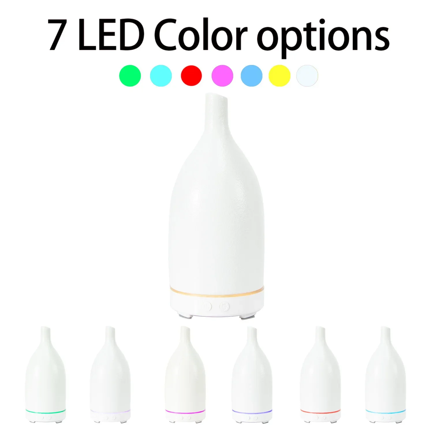 Ceramic Aromatherapy Machine Ultrasonic Humidifier USB Colorful Lamp Essential Oil Vase Humidifier Aromatherapy Machine 100ml