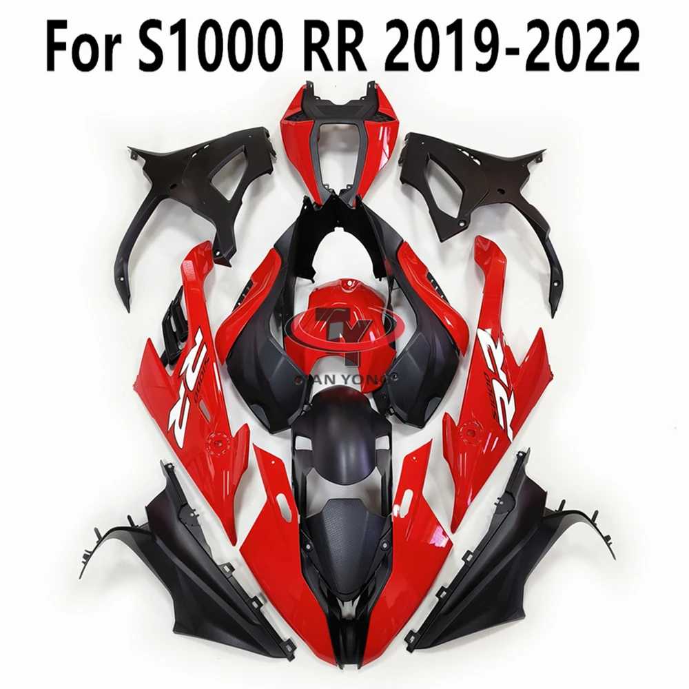 For S1000RR S1000 RR 2019-2020-2021-2022 Full Bright Red Print High Quality Fairing Kit Bodywork Cowling