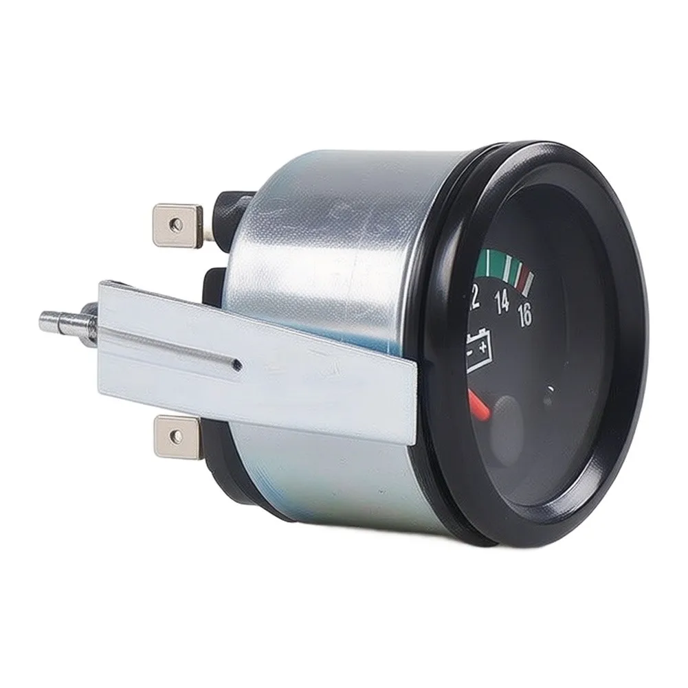 52mm Diameter Analog Voltmeter for Generator Panel Use 12V and 24V DC Voltage Range Mechanical Pointer Display Height 72mm
