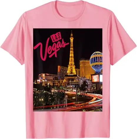 Las Vegas Shirt Vegas Strip Nachtleben Souvenir und Geschenke T-Shirt Y2k Las Vegas Souvenir Neuheit Geschenk Reise Urlaub Familie Kleidung – Detail 3