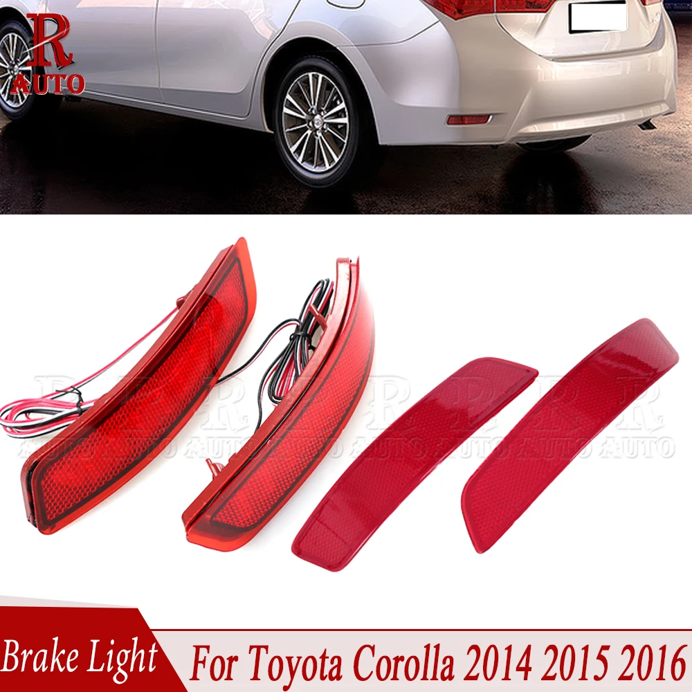 R-AUTO Turn Signal Brake Fog Lamp Tail Lights For Toyota Corolla 2014 2015-2018 For Lexus GS250 Led Brake Rear Bumper Reflectors