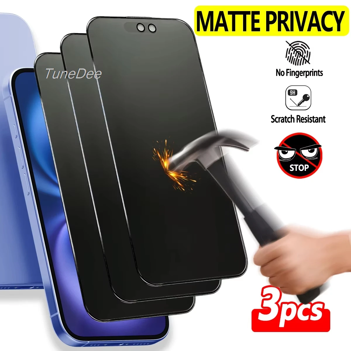 Film céramique mat anti-espion pour Poco M7 M6 Pro M5S M3 X7 Pro X6 X5 X3 NFC F7 F5 F3 C75 C71 C65, 1 à 3 pièces