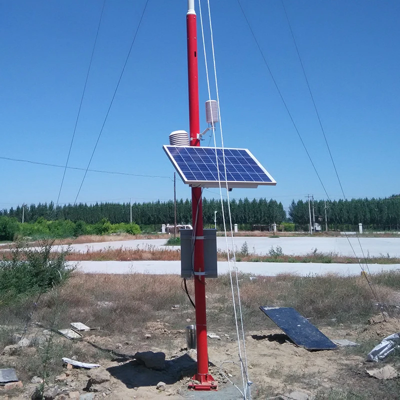 10-meter wind pole automatic weather station solar wireless weather monitoring data return computer download