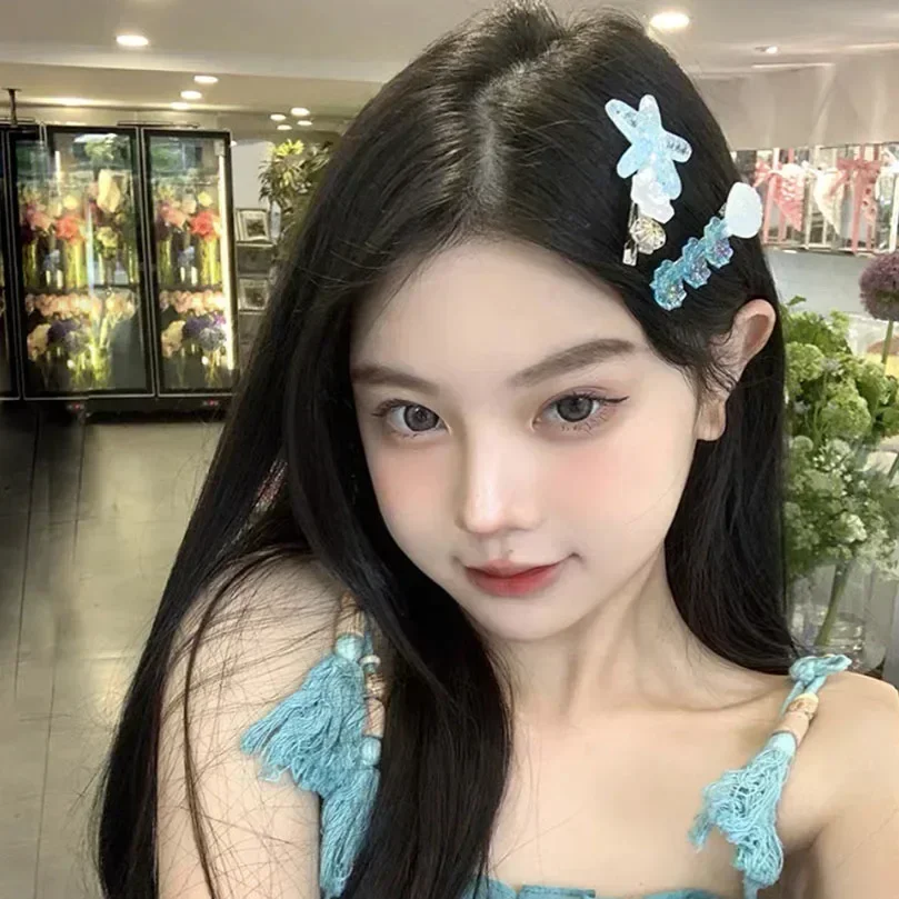 

Серия Ocean Element, прозрачная заколка для волос, блестящая жемчужная заколка с уткой, пляжные заколки для волос с жемчугом для девочек, подарочный головной убор