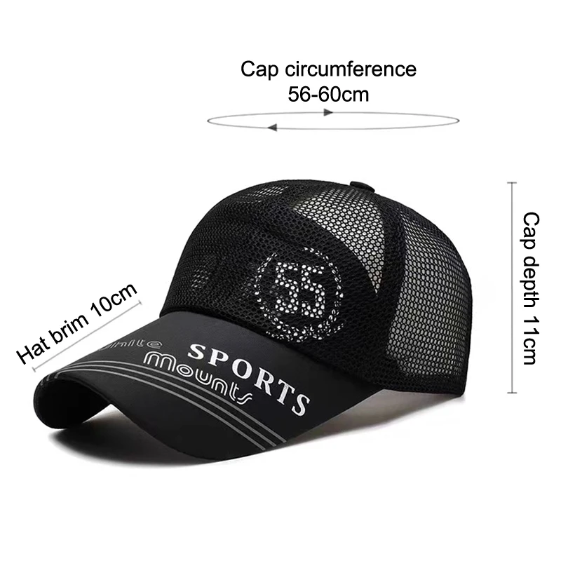 Oddychająca czapka z daszkiem męska na zewnątrz Stylowa prosta solidna kanadyjska letnia czapka z daszkiem dla mężczyzn Sportowa osłona przeciwsłoneczna Unisex