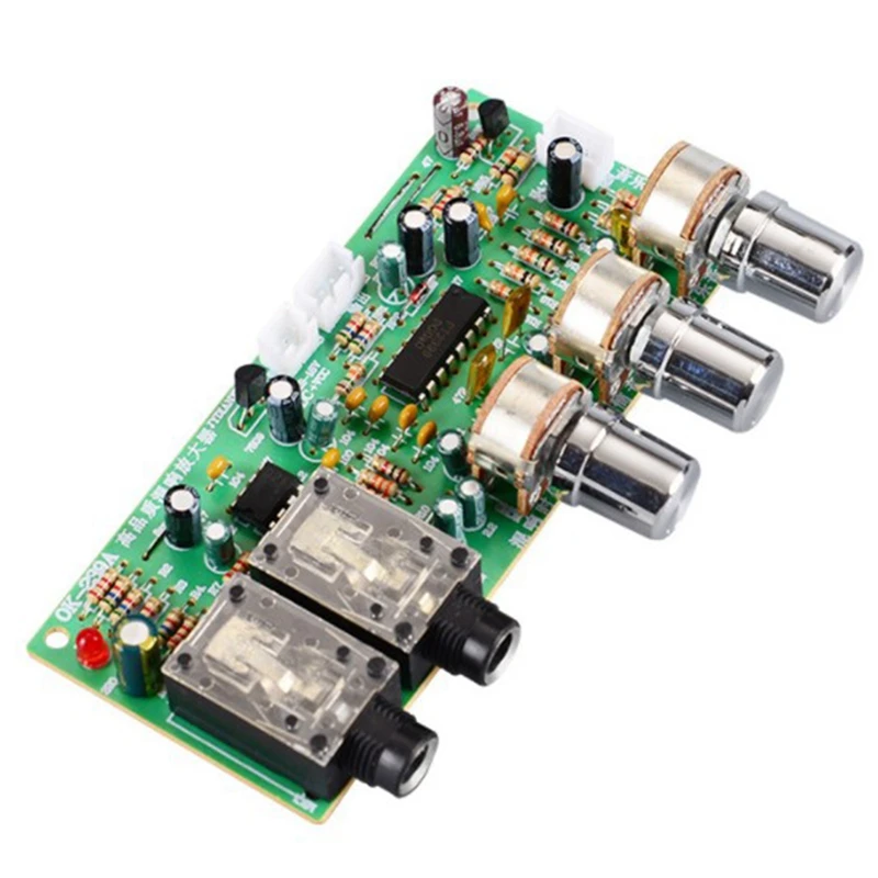 DC12-18V PT2399 Digital Microphone Audio Amplifier Board Karaoke Plate Reverb Preamplifier Tone Board