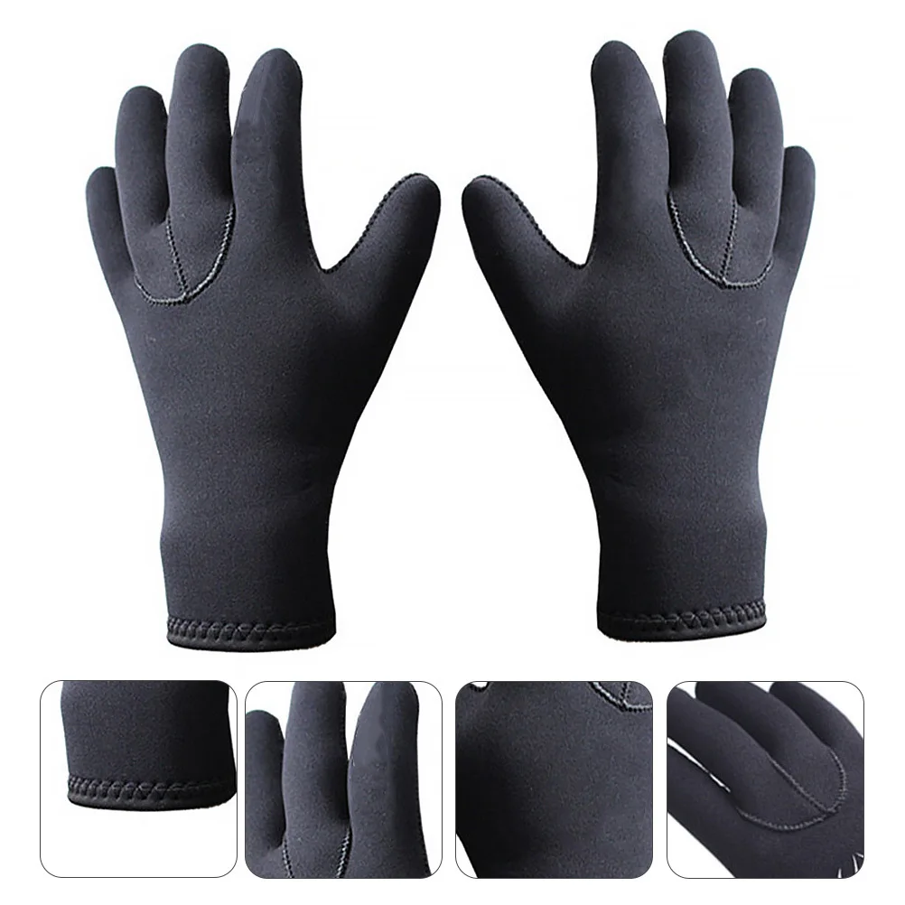 

L Size Black Diving Gloves High Elasticity Full Hand Protection for Scuba Snorkeling Swimming Fishing Kayaking Canoeing Water