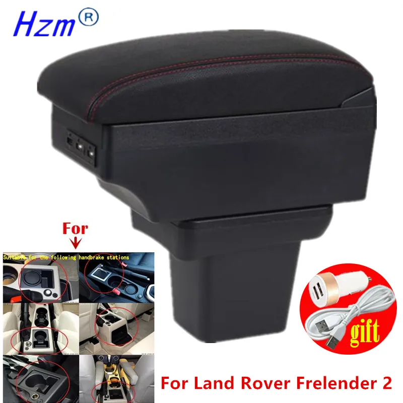 Auto Armlehne Box Für Land Rover Frelender 2 Freelander 2 Arm Ellenbogen Rest Center Konsole Shop box USB Port Retrofit auto Zubehör