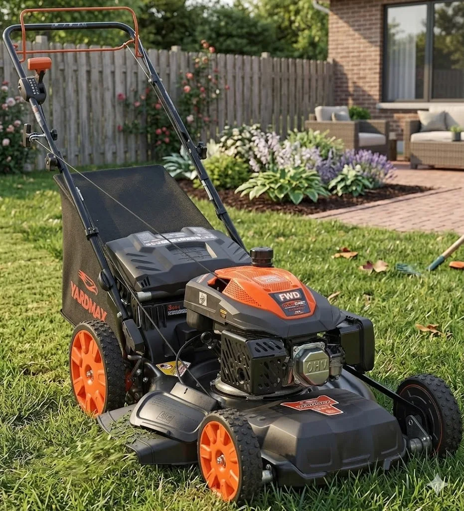 ^22 in. 201cc Select PACE 6 Speed CVT High Wheel FWD 3-in-1 Gas Walk Behind Self Propelled Lawn Mower, Black